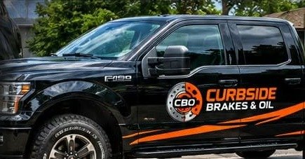 Black Curbside Brakes & Oil service truck